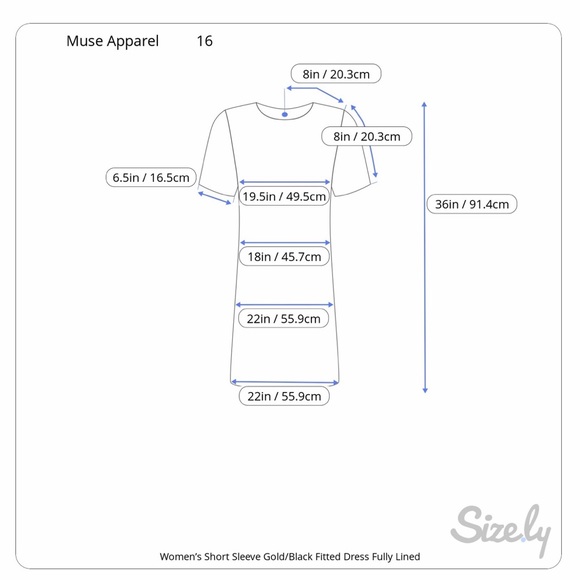 Women’s Muse Apparel Short Sleeve Cocktail Dress - Picture 7 of 7